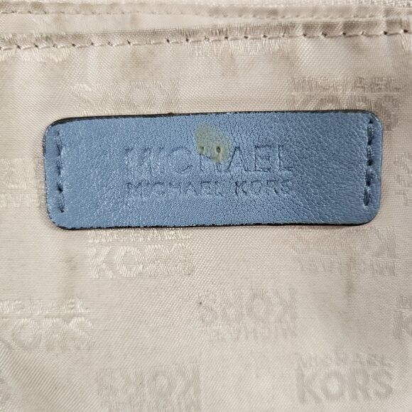 Michael Kors Megan Blue Leather Crossbody Bag with Chain Strap & Tassel Accent - Picture 6 of 12